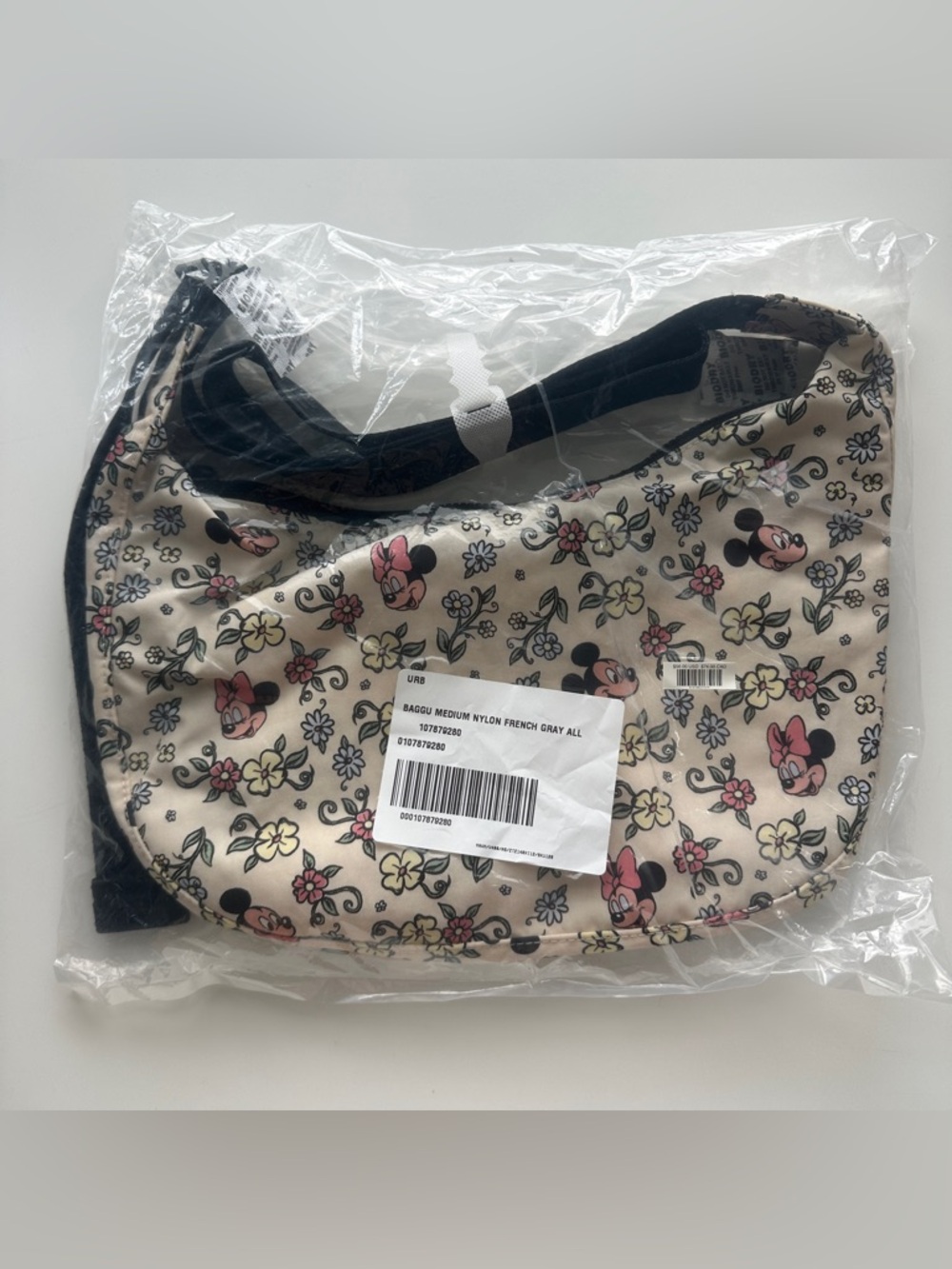 NWT Baggu x Disney Medium Nylon Crescent Bag Storybook Floral Disney